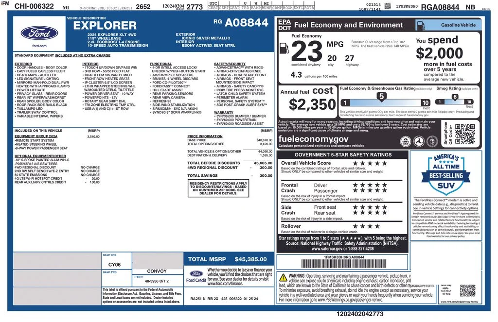 Used 2024 Silver Ford XLT image 4