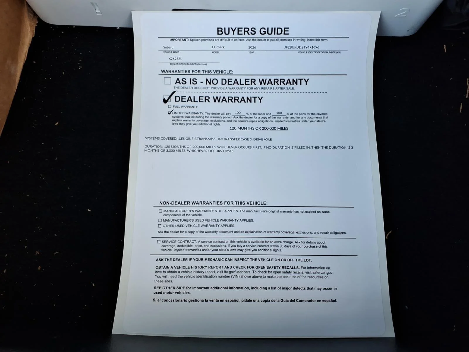 Certified Used 2026 Sapphire Blue Pearl Subaru Limited image 35