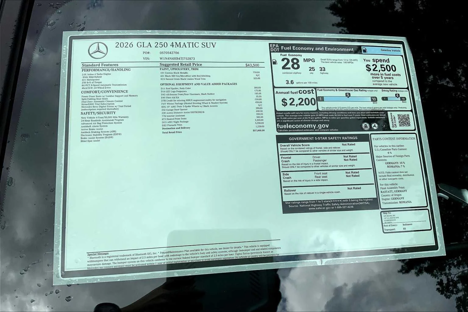 Certified Used 2026 Cosmos Black Metallic Mercedes-Benz GLA 250 image 26
