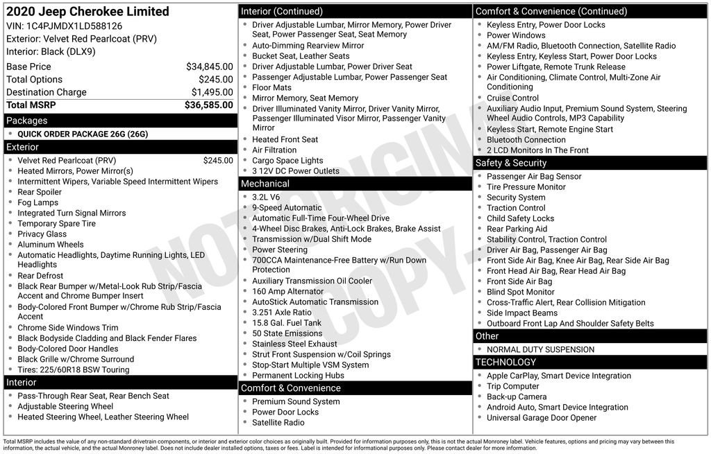 Used 2020 Red Jeep Limited image 7