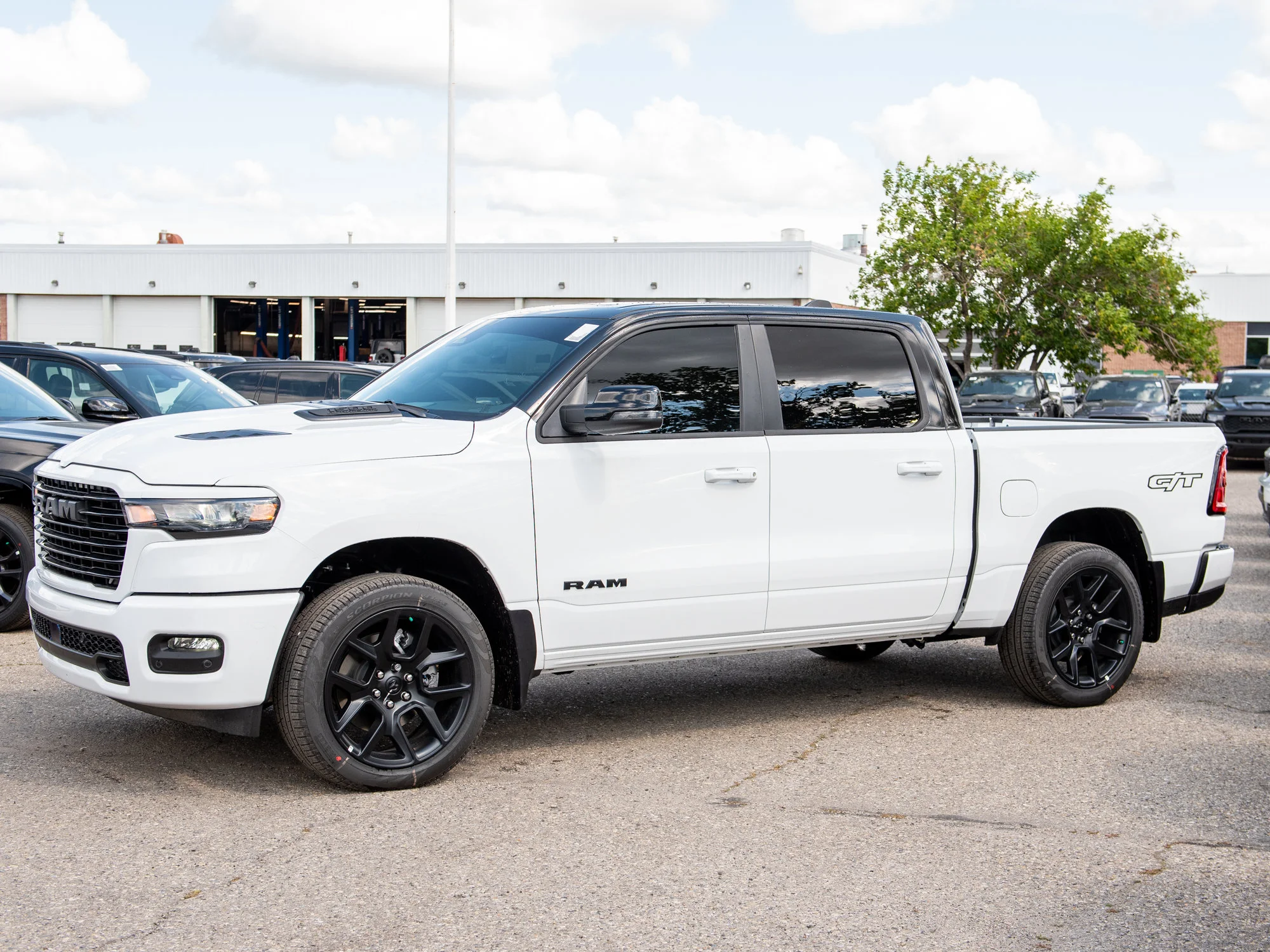 New 2026 White RAM Sport GT* Crew Cab 4x4, Level 1 Equip Group, Harman/Kardon, 3.92 Rear Axle image 2