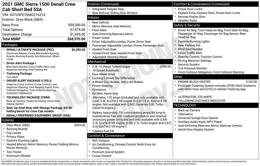 Used 2021 Black GMC Denali image 2