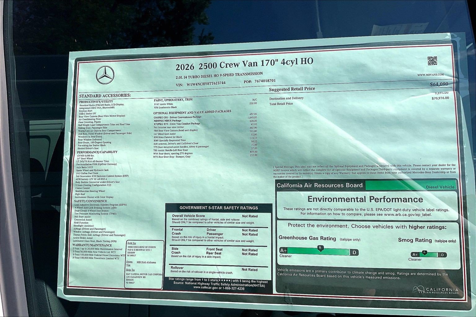 New 2026 Arctic White Mercedes-Benz Crew 170 WB image 23