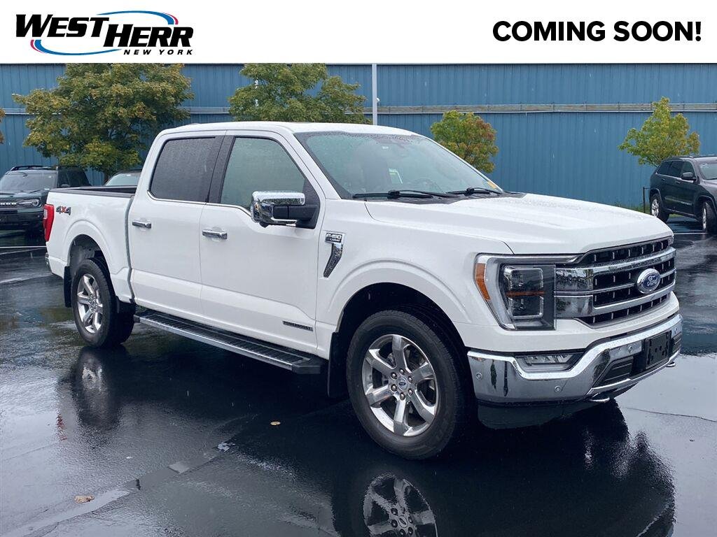 Used 2021 Star White Metallic Tri-Coat Ford LARIAT image 1