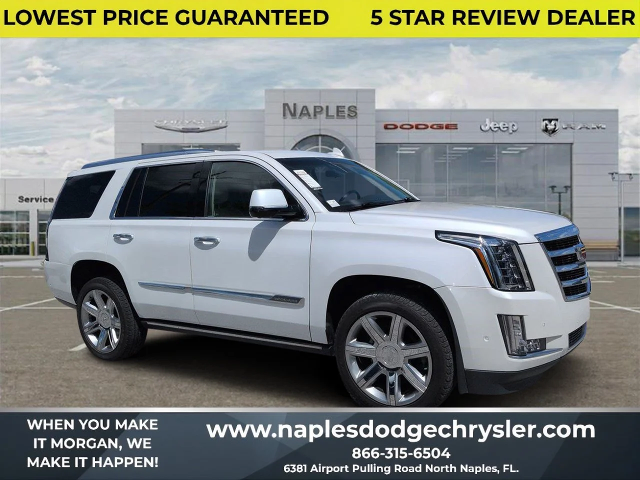 Used 2017 Crystal White Tricoat Cadillac Premium Luxury image 1
