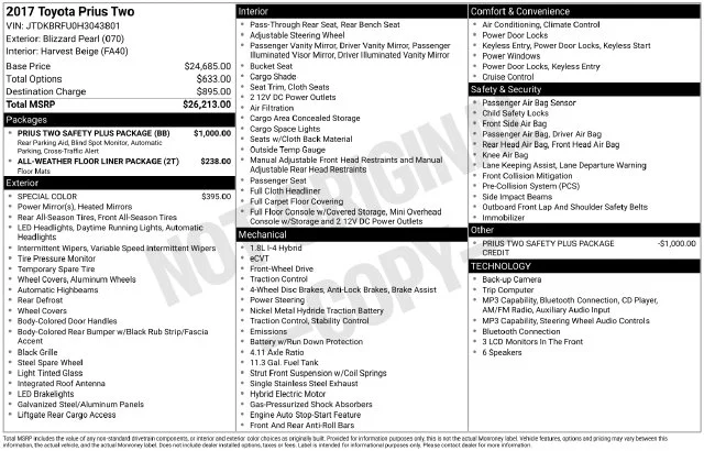 Used 2017 White Toyota Two image 7