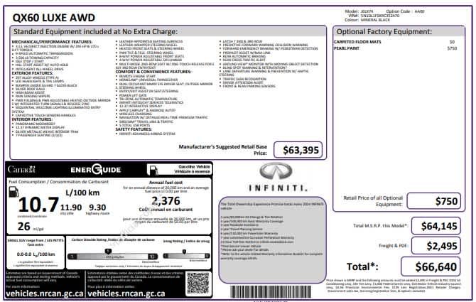 Used 2024 Mineral Black INFINITI LUXE image 5
