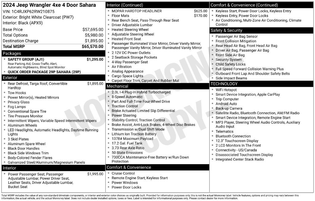 Used 2024 White Jeep Sahara 4xe image 18