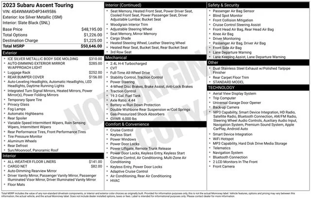 Used 2023 Silver Subaru Touring image 17
