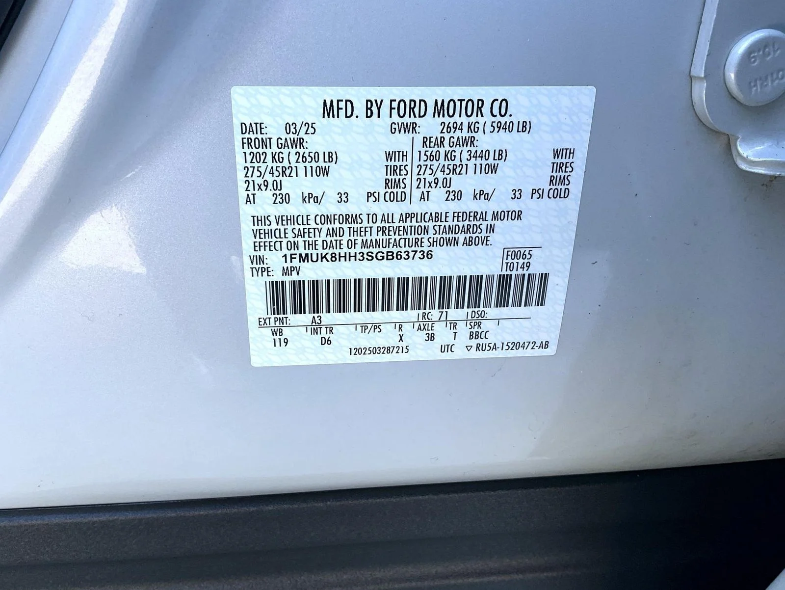 Used 2025 White Ford Platinum image 27