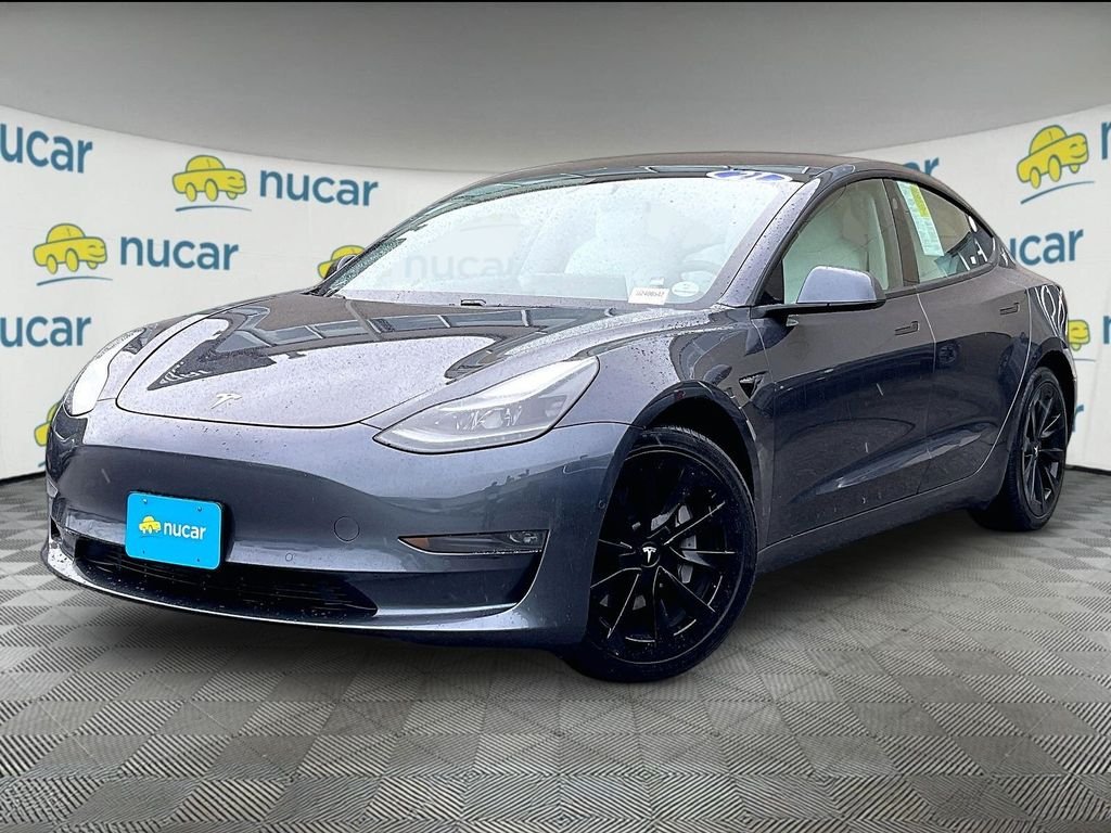 Used 2021 Gray Tesla Long Range image 3