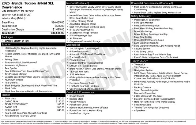 Used 2025 Gray Hyundai SEL Convenience image 40