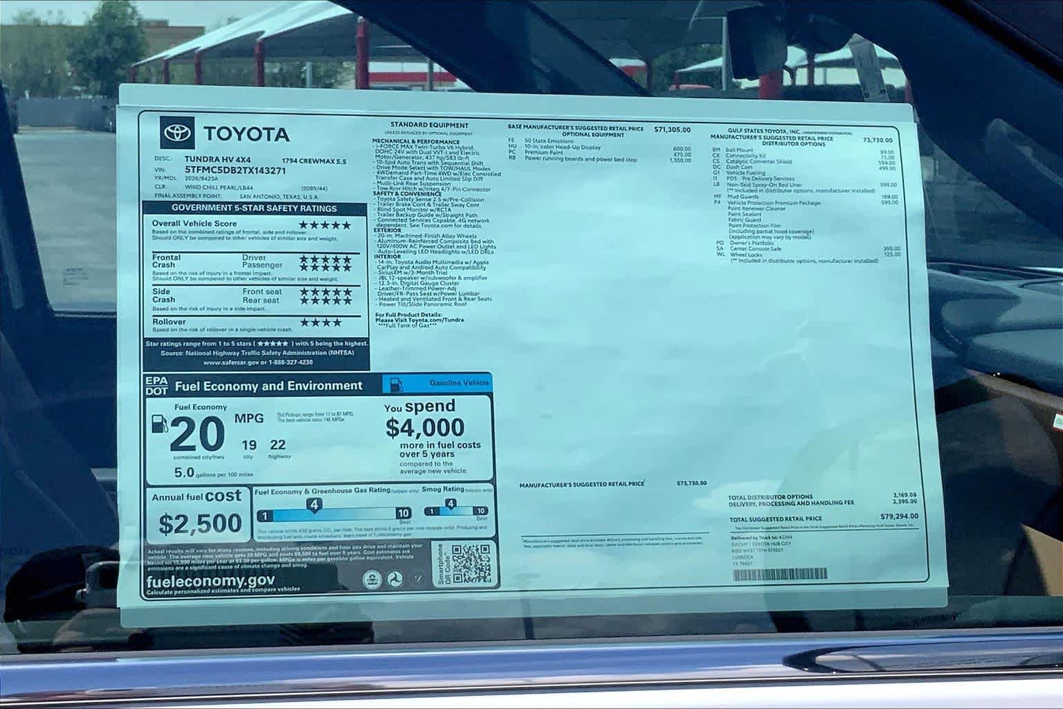 New 2026 Wind Chill Pearl Toyota 1794 Edition i-FORCE MAX image 22