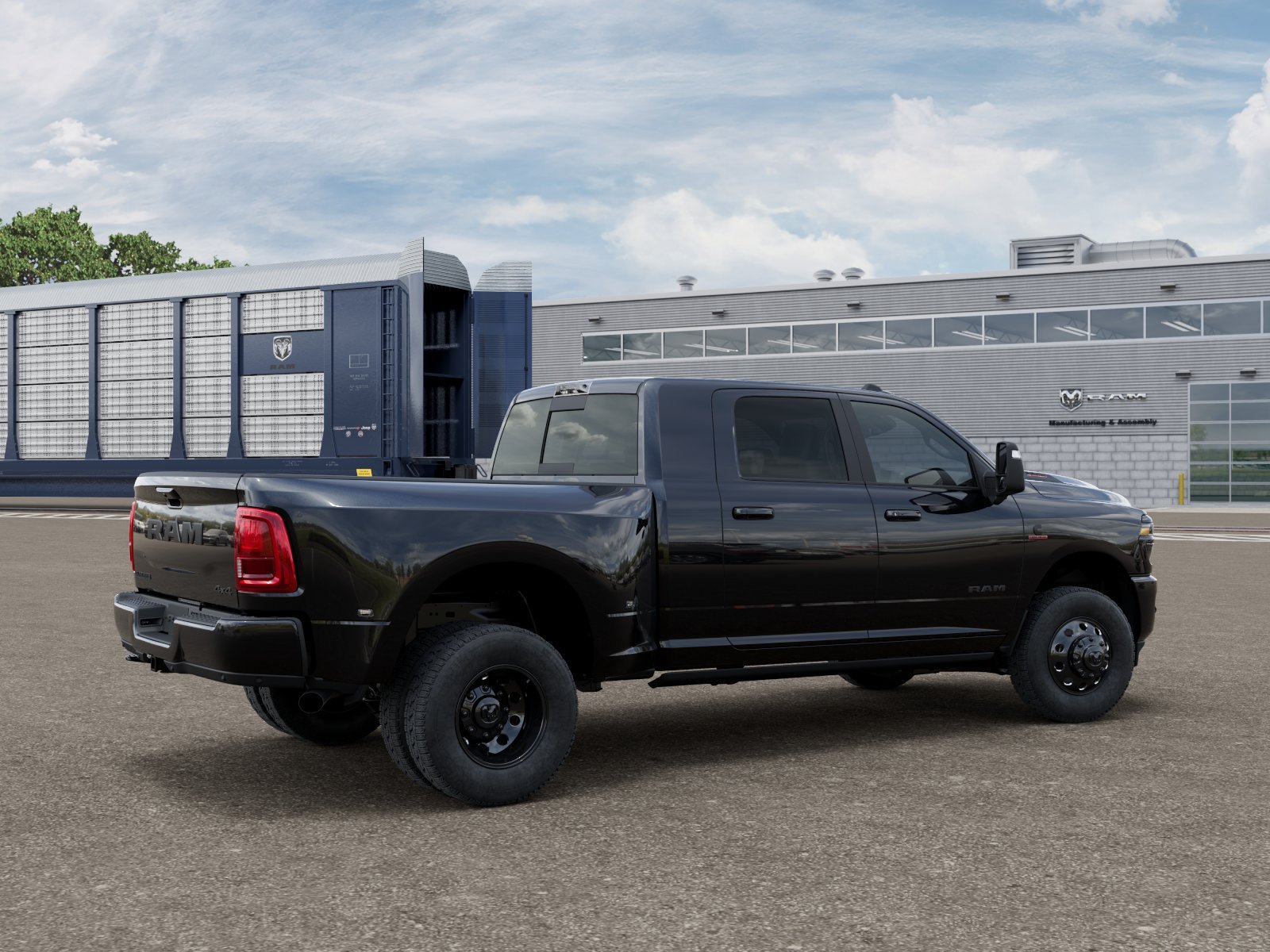 New 2026 Diamond Black Crystal Pearl-Coat Exterior Paint RAM LARAMIE image 2