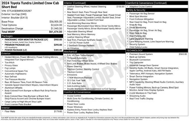 Used 2024 White Toyota Limited image 43