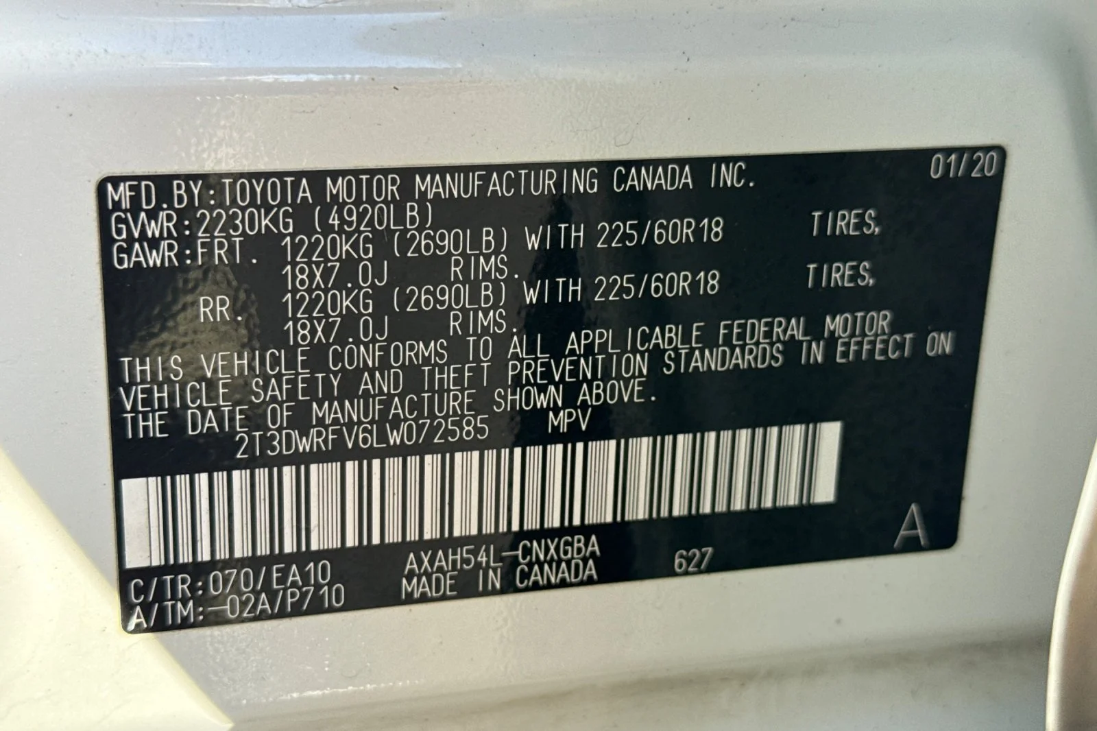 Used 2020 White Toyota Limited image 34