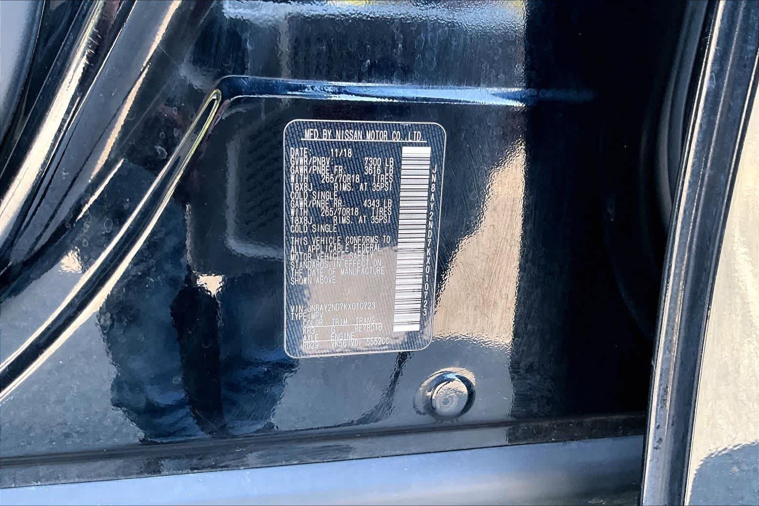 Used 2019 Super Black Nissan SV image 34