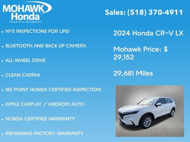 Certified Used 2024 Platinum White Pearl Honda LX image 4