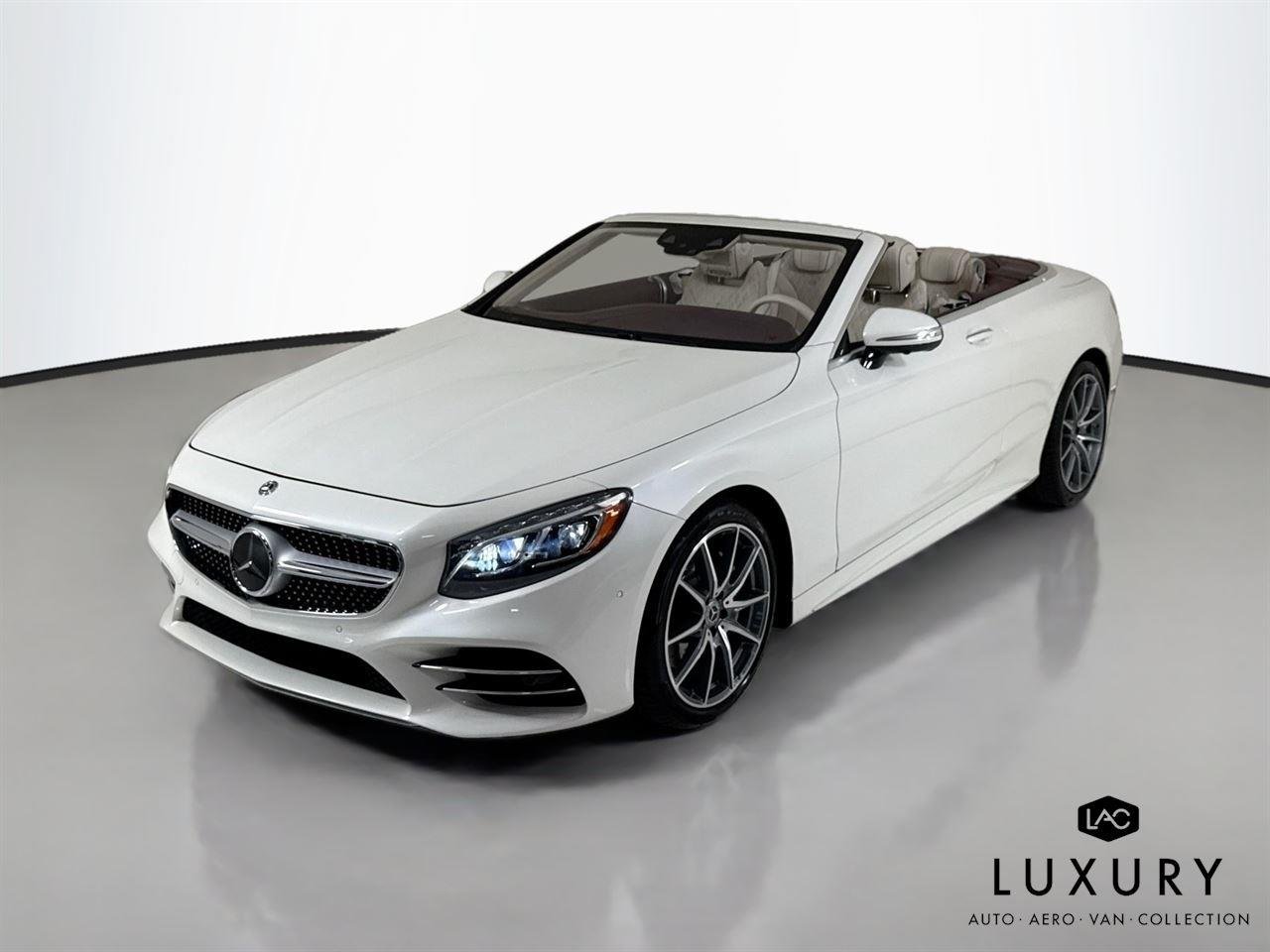 Used 2019 designo Cashmere White Magno (Matte Finish) Mercedes-Benz S 560 Cabriolet | AMG® Line | Premium Pkg | Driver Assist Pkg image 4