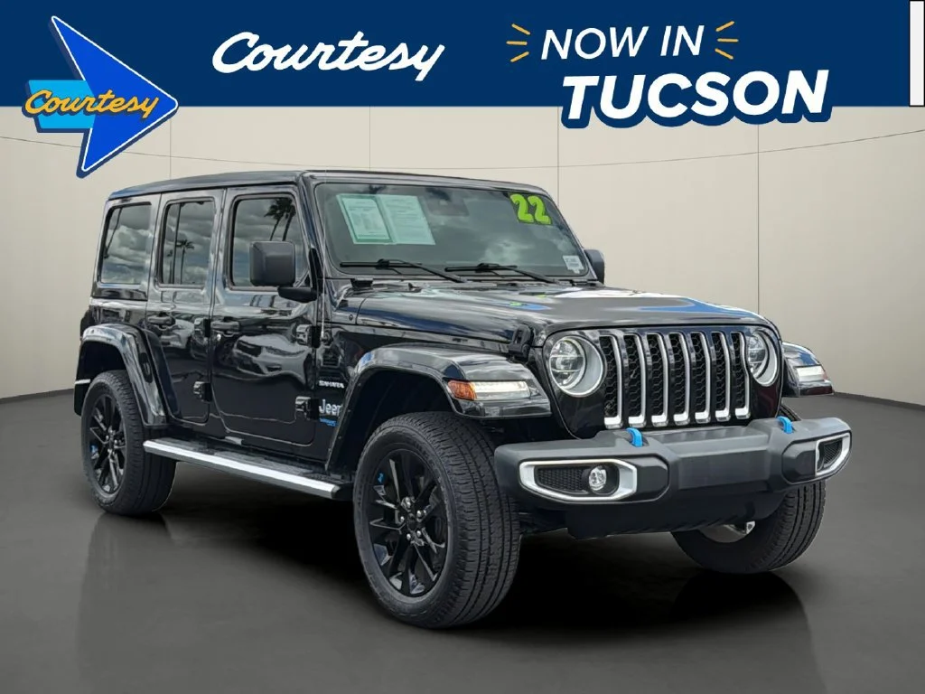 Used 2022 Black Jeep Unlimited Sahara 4x4 image 1