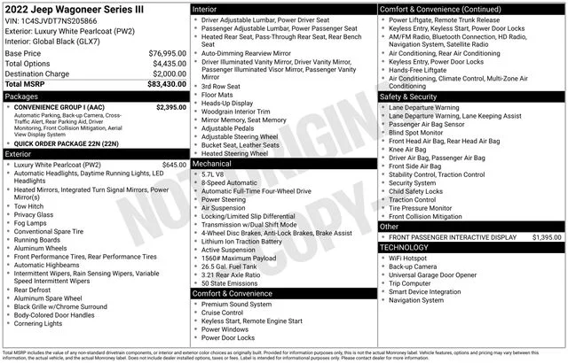 Used 2022 White Jeep Series III image 6