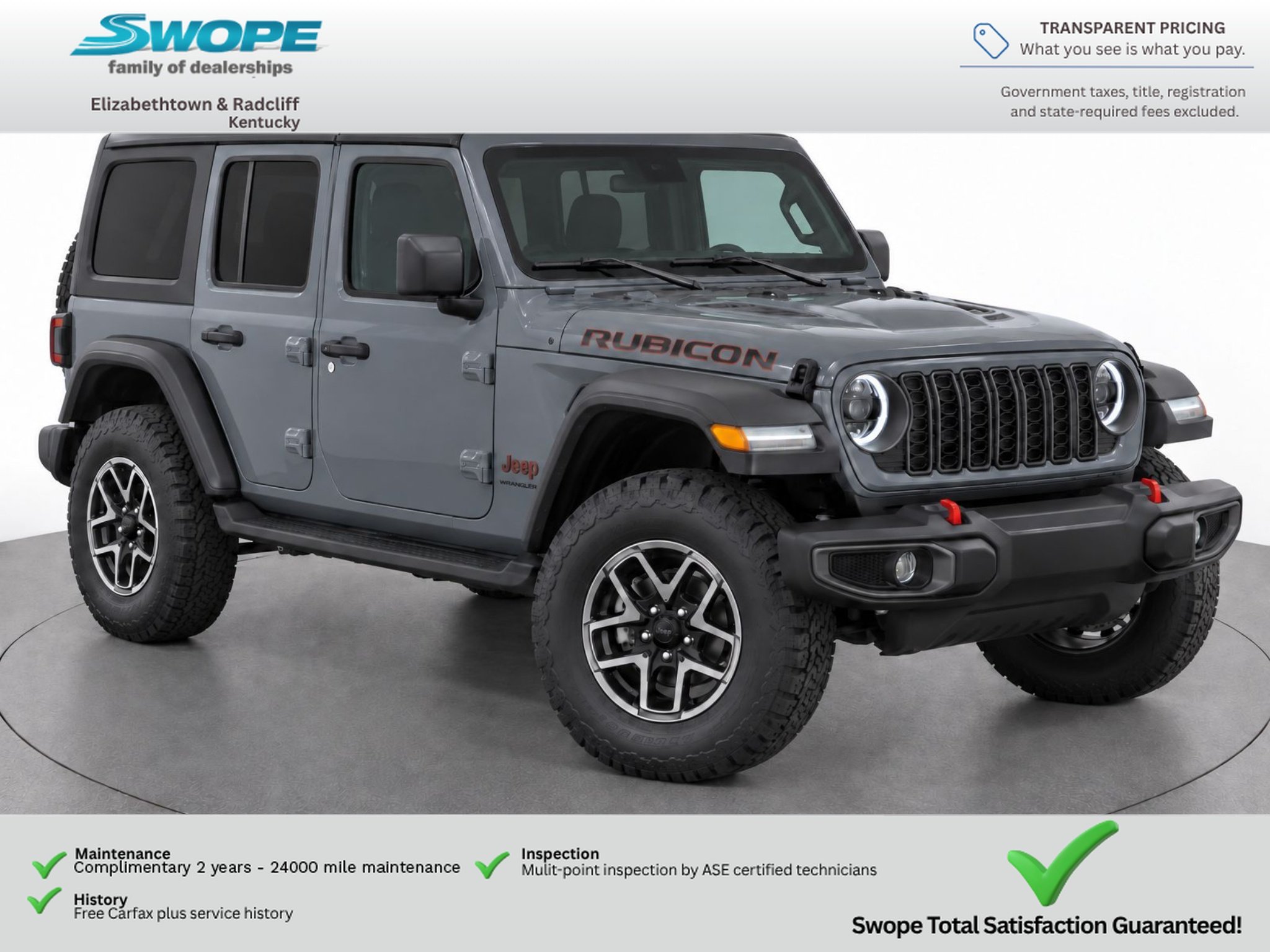 Used 2024 Anvil Clear Coat Jeep Rubicon image 3