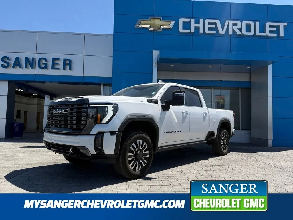 Used 2024 White Frost Tricoat GMC Denali Ultimate image 1