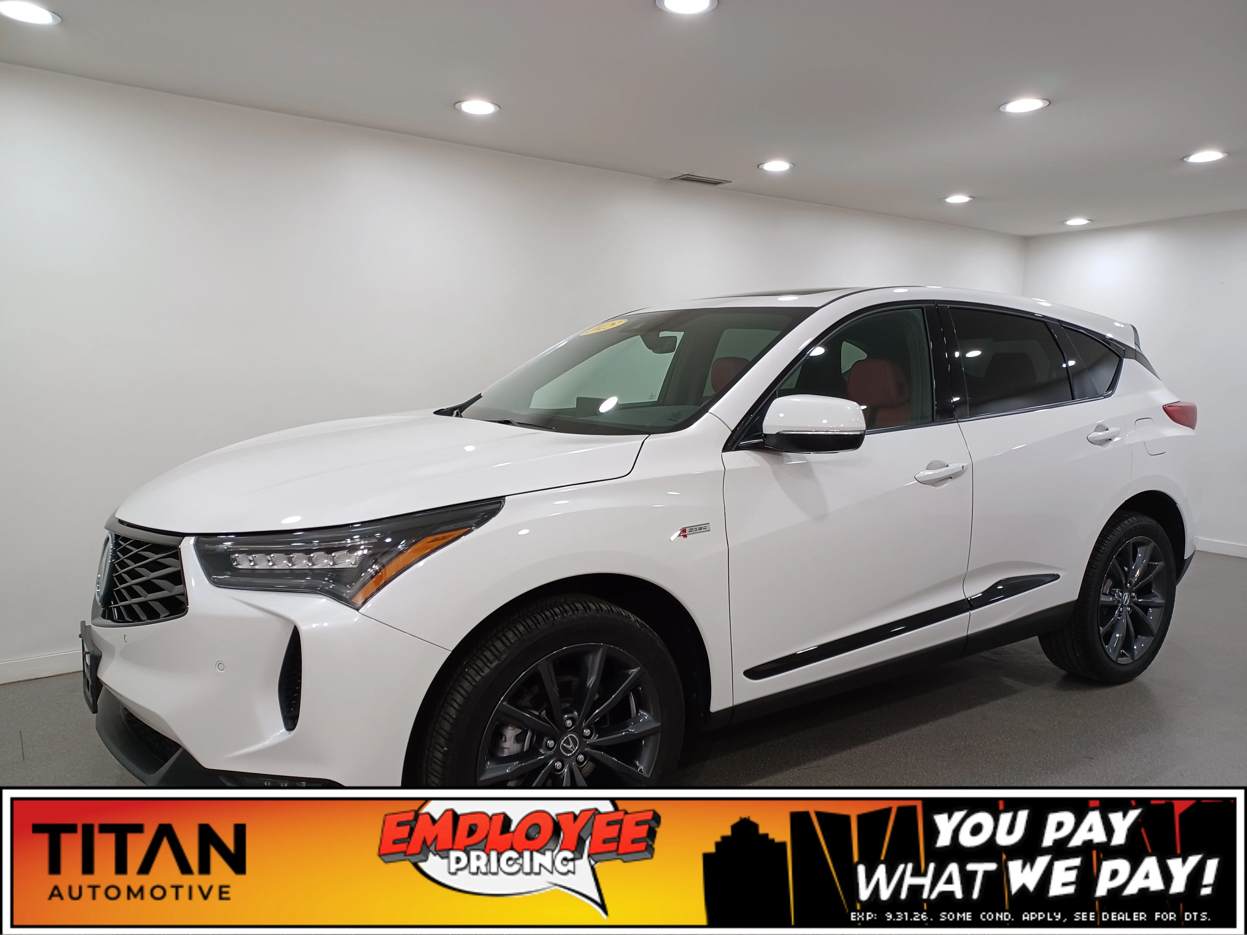 Certified Used 2025 Platinum White Pearl Acura A-Spec AWD*Adaptive Cruise | Remote Start | Cooled Leather | Pano Roof | Htd Wheel | ELS 3D Audio image 1