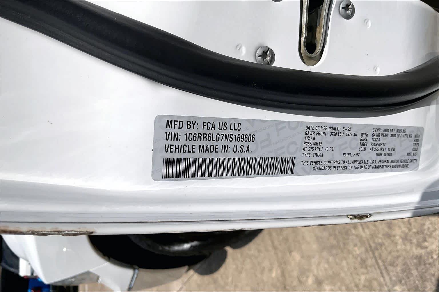 Used 2022 Bright White Clearcoat Ram SLT image 29