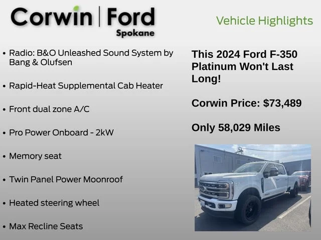 Used 2024 Star White Ford Platinum image 10