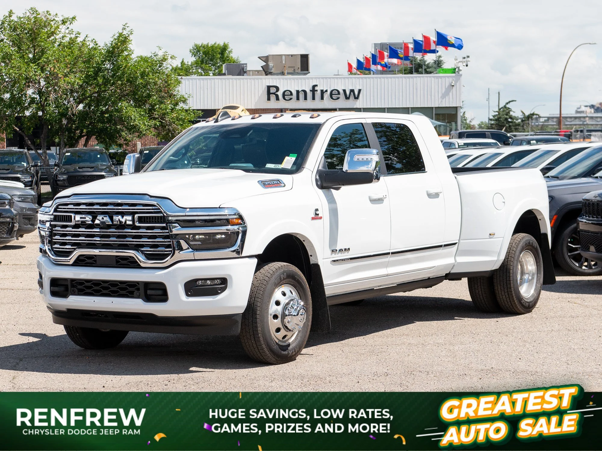 New 2026 White RAM Limited* Mega Cab 4x4, Max Tow Package, Level 1 Equip Group, LOADED! image 1