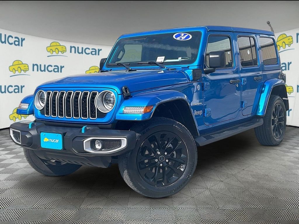Used 2024 Blue Jeep Sahara 4xe image 3