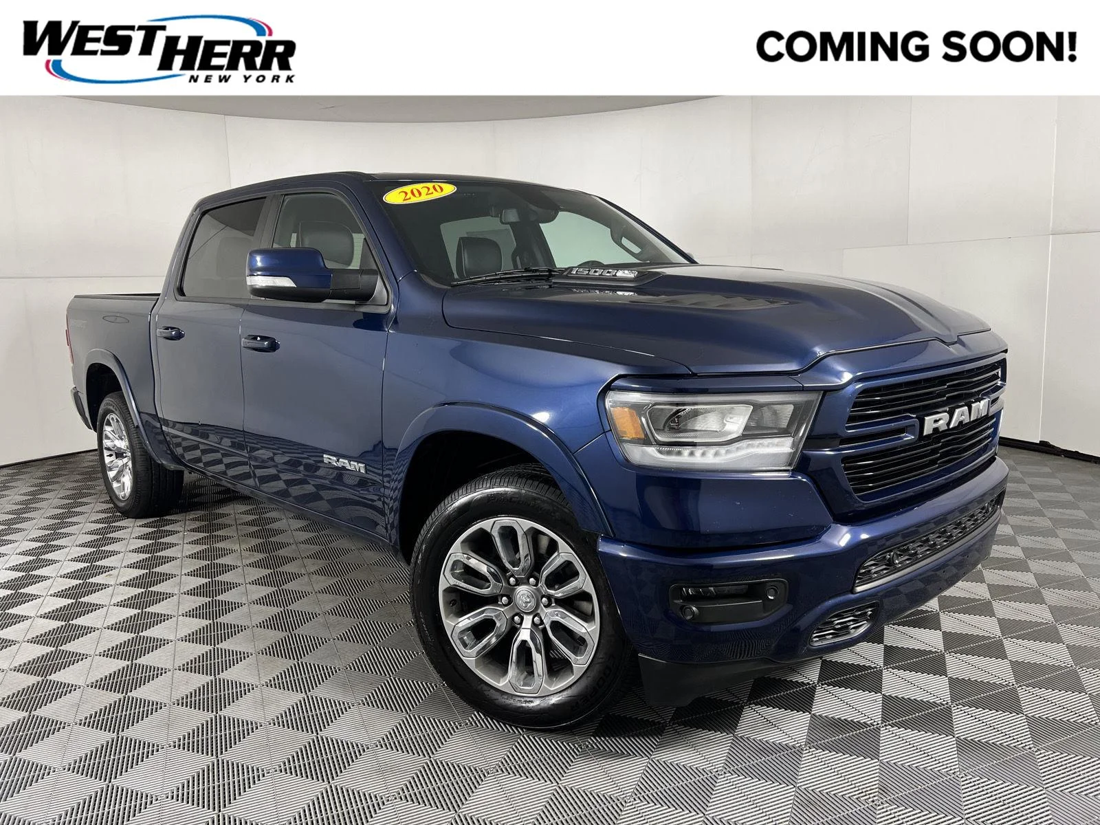 Used 2020 Patriot Blue Pearlcoat Ram Laramie image 1