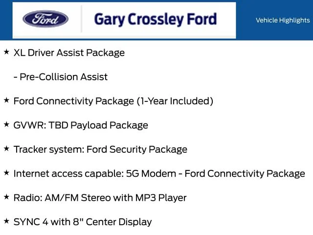 New 2027 White Ford XL image 2
