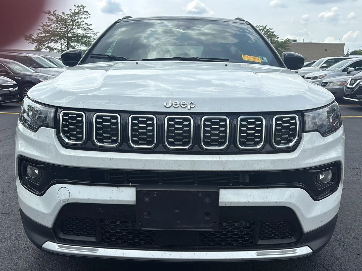 Used 2024 Bright White Clearcoat Jeep Limited image 3