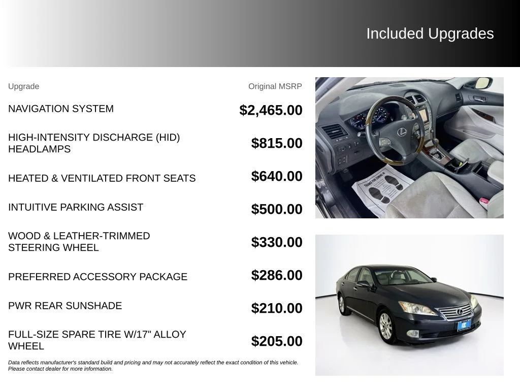 Used 2010 Black Sapphire Pearl Lexus 350 image 5