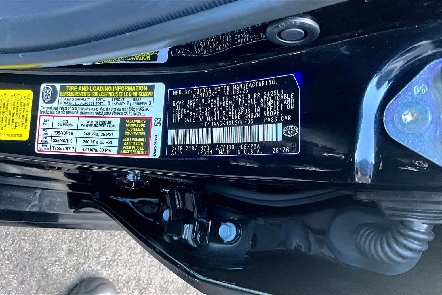 Used 2025 Midnight Black Metallic Toyota XSE image 34