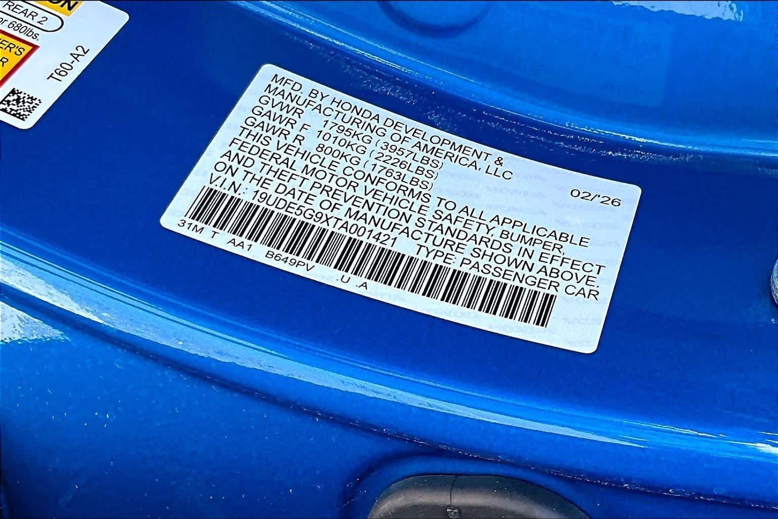 New 2026 Double Apex Blue Pearl Acura Type S image 21