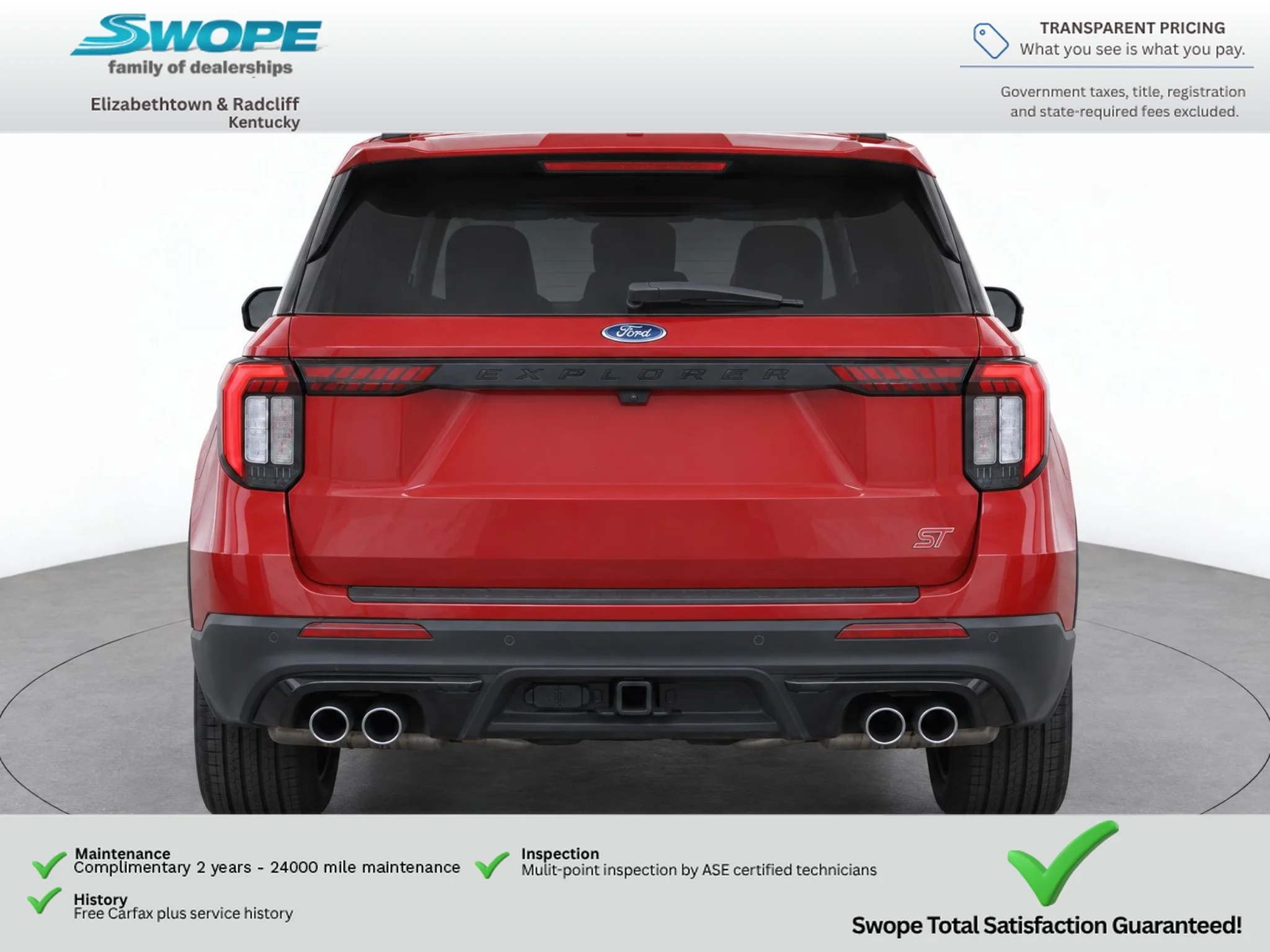 Used 2025 Rapid Red Metallic Tinted Clearcoat Ford ST image 6
