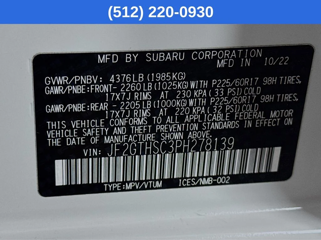 New 2023 White Subaru Sport image 41