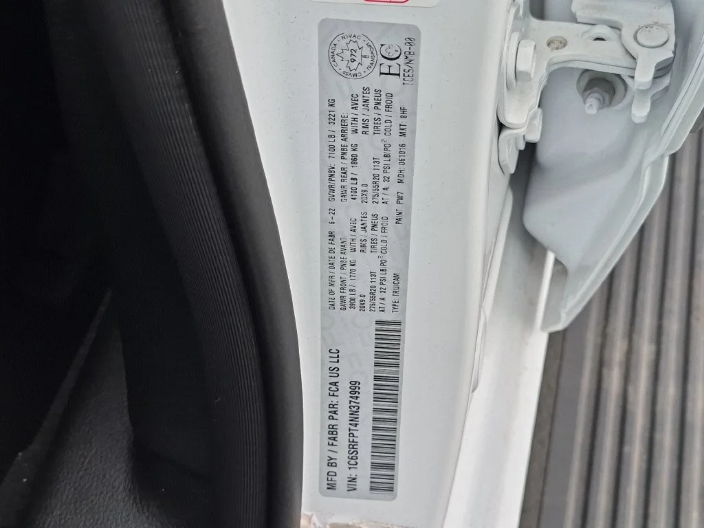 Used 2022 Bright White Clearcoat Ram Limited image 32