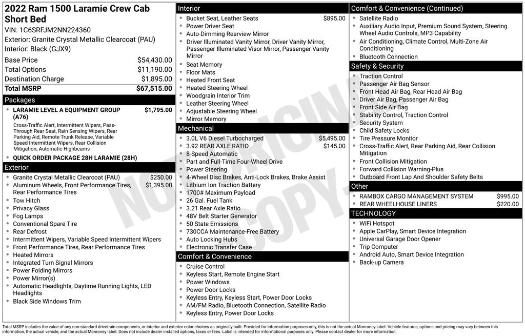 Used 2022 Gray Ram Laramie image 4