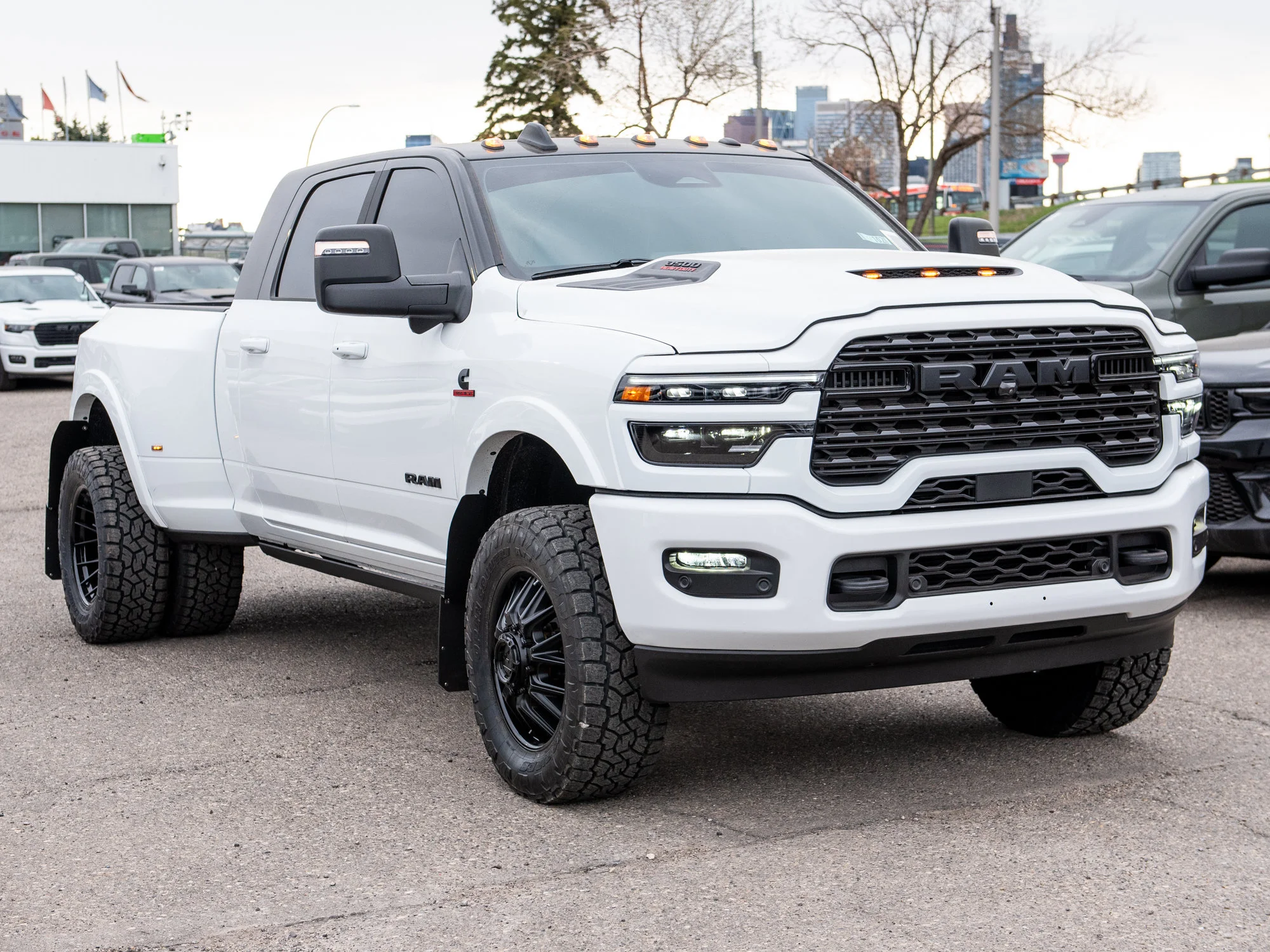 New 2026 White RAM Limited* Mega Cab, 2 Inch Lift, 35 Inch Tires, Fuel Wheels image 14