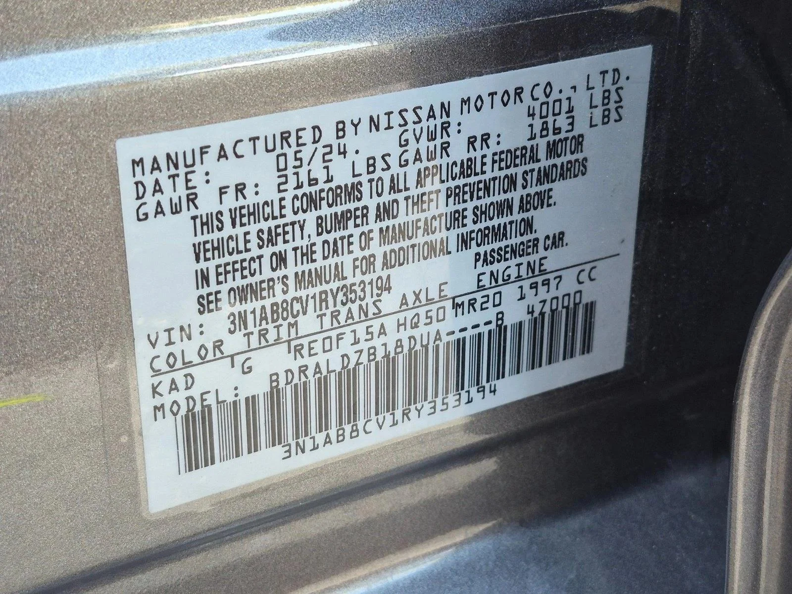 Used 2024 Gun Metallic Nissan SV image 23