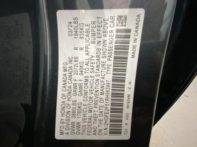 Used 2024 Black Honda Sport image 26