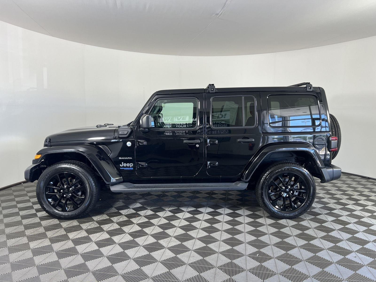 Used 2021 Black Clearcoat Jeep Unlimited Sahara 4xe image 24