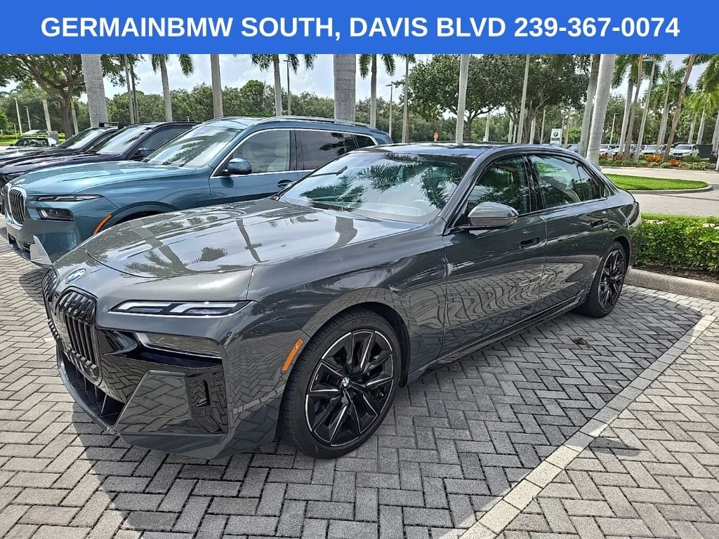 Certified Used 2023 Gray Metallic BMW 740i image 2