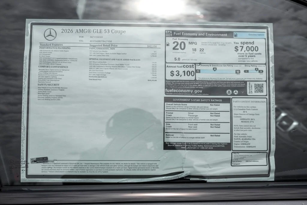 New 2026 Selenite Grey Metallic Mercedes-Benz GLE 53 AMG® image 26