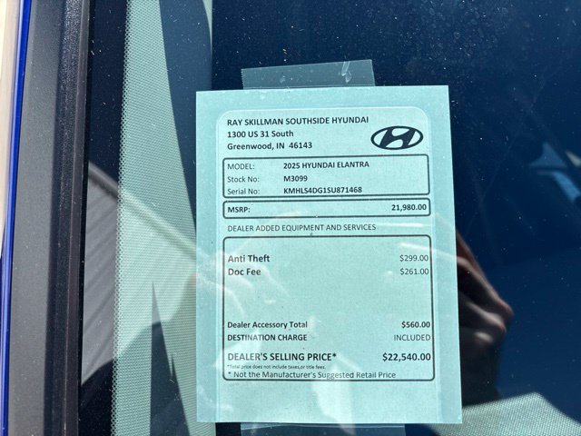 Used 2025 Intense Blue Hyundai SEL Convenience image 2