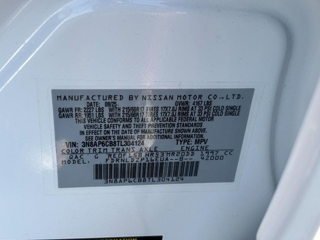 Used 2026 White Nissan SV image 19